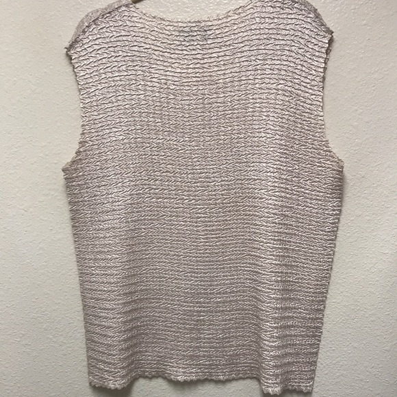 Dress Barn Woman Size 22 24 Sleeveless Ivory Cream Piqued Pullover Dress Top - Picture 3 of 7